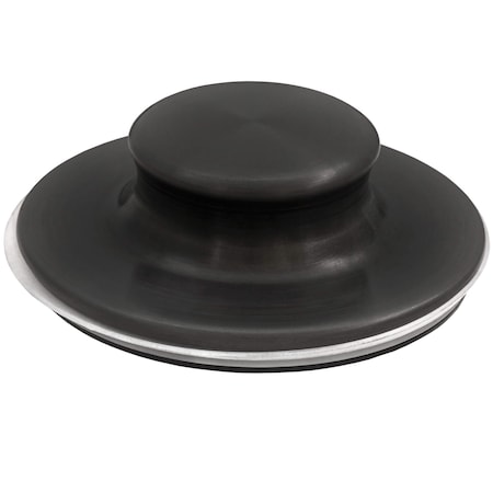 Ruvati Plug Stopper Lid for Extended Deep Garbage Disposal Flange Gunmetal Black Stainless Steel RVA1006BL